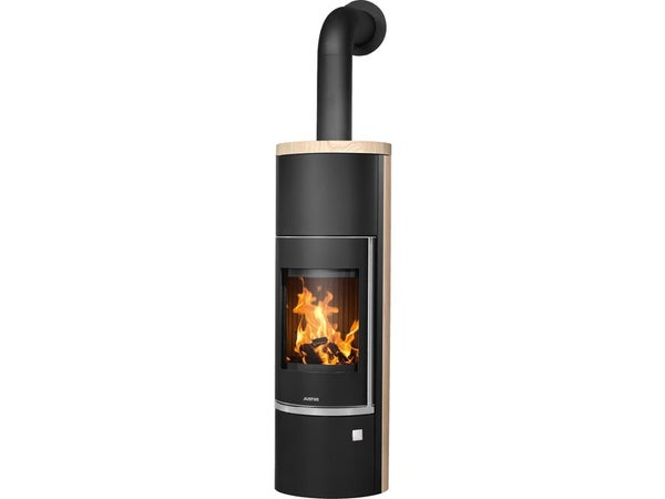 Poêle à bûche JUSTUS Faro aqua 2.0 porte fonte sable / noir, 8 kW