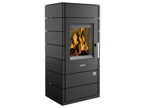 Poêle à bûche JUSTUS Tova w+ noir, 6 kW