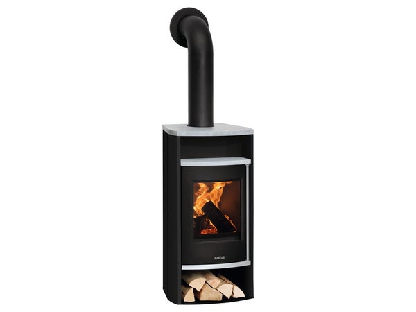 Poêle à bûche JUSTUS Frisco 2.0 noir / gris, 5 kW