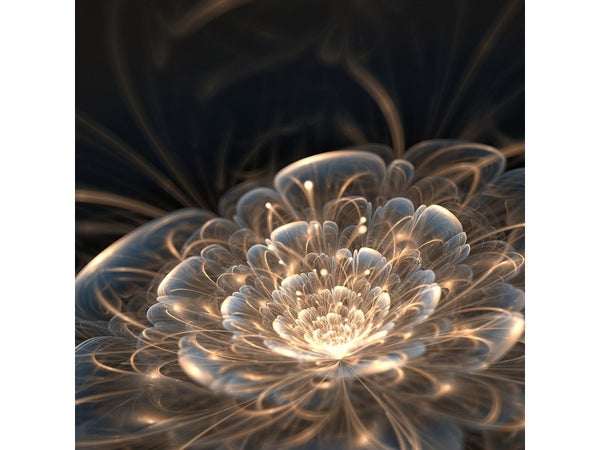 Plexiglass imprimé fleur de lumière ARTIS l.90 x H.90 cm