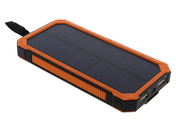 Batterie de secours solaire 10000 mAh, 2USB + lampe ZENITECH