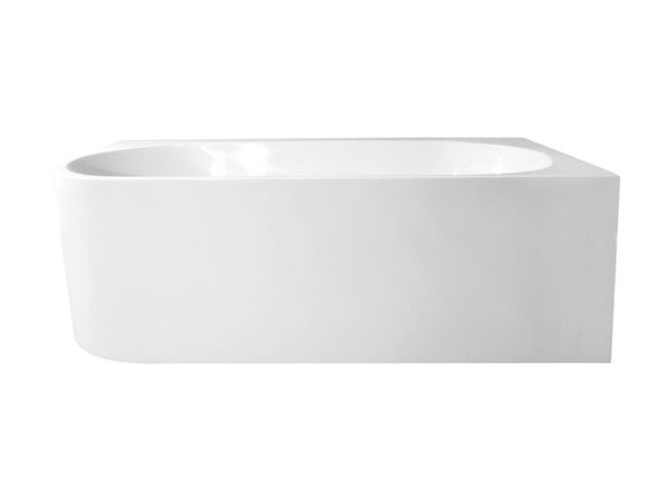 Baignoire semi-îlot l.80 x L.180 cm, blanc Sophia version droite, BALNEO