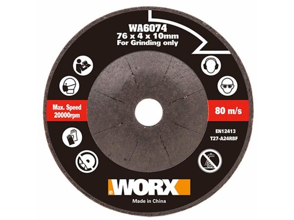 Disque à ébarber pour metal WORX, Diam.76 x 4 x 10 mm