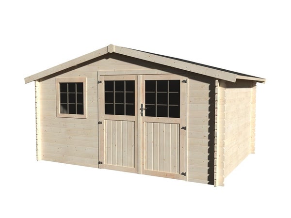 Abri de jardin bois VALERIAN Ep.34 mm, 12.54 m²