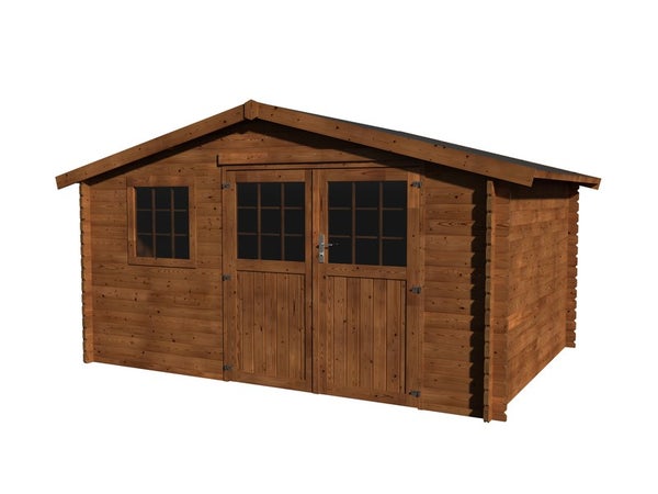 Abri de jardin bois VALERIAN Ep.34 mm, 12.54 m²