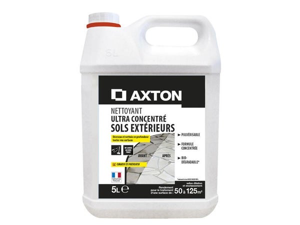 Nettoyant ultra concentrée, sols extérieurs, AXTON, 5 litres