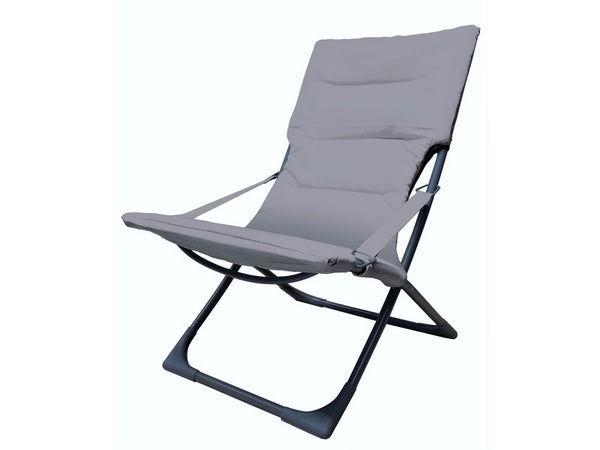 Relax de jardin Marsella en acier gris / argent