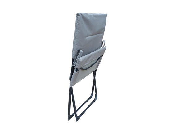Relax de jardin Marsella en acier gris / argent