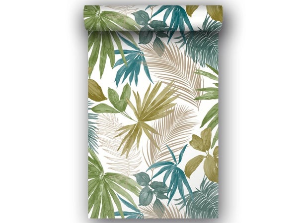 Papier peint intissé Wild palms vert