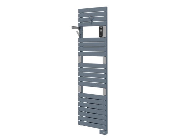 Sèche-serviettes électrique soufflant SAUTER 1750W, H.143.2 x l.55 cm Asama connecté bleu gris