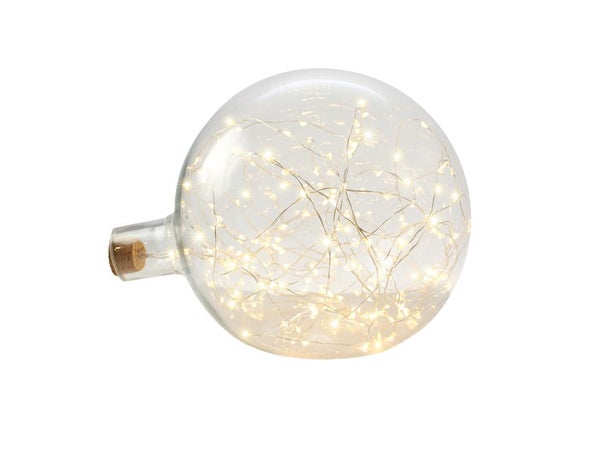 Lampe en verre blanc chaud