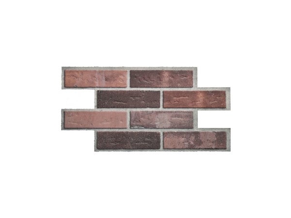 Lot de 2 crédences adhésives Brik porto, rouge et gris, 54 cm x 27.6 cm