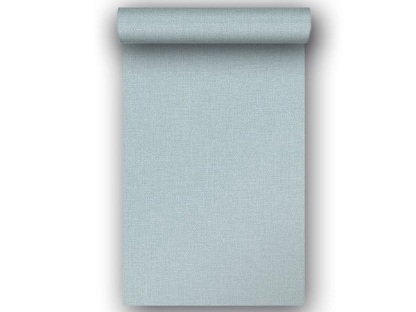 Papier peint vinyle Textile mat bleu misty