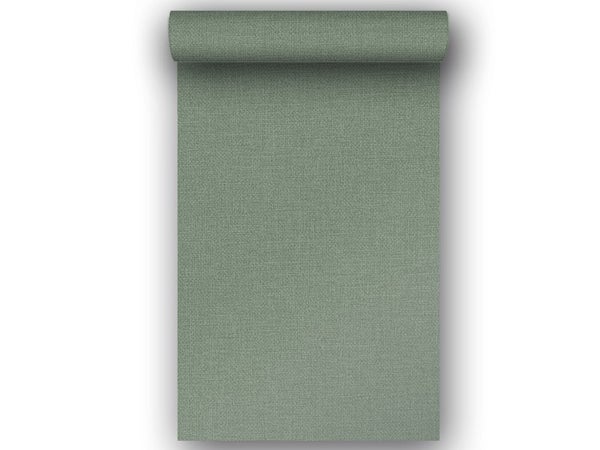 Papier peint vinyle Textile mat vert kaki