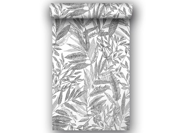 Papier peint panoramique Plante noir l.159 x H.280 cm