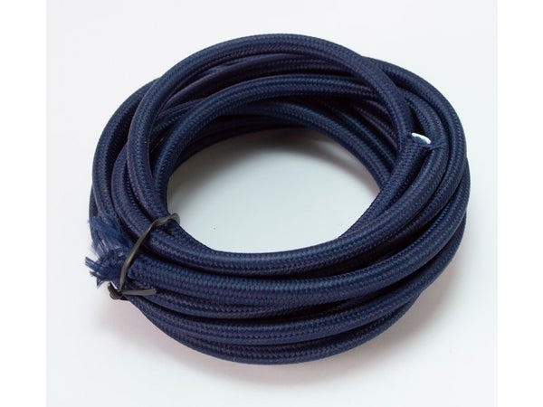 Câble tissu rond, bleu marine, 3 m