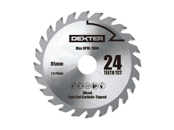 Lame de scie circulaire, coupe universelle, 24T TCT, DEXTER