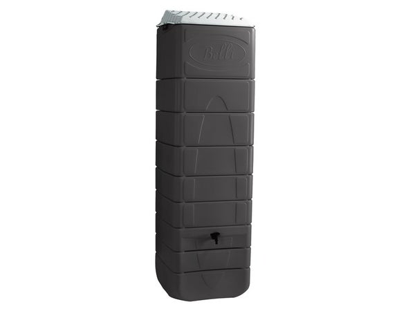 Récupérateur d'eau aérien rectangulaire mural, 650 litres, anthracite