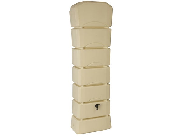 Récupérateur d'eau latitude aérien rectangulaire mural, 300 litres, beige