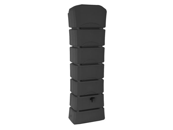 Récupérateur d'eau latitude aérien rectangulaire mural, 300 litres, anthracite
