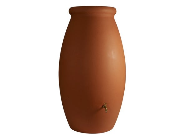 Récupérateur d'eau aérien amphore, BELLI, 1000 litres, couleur terre cuite