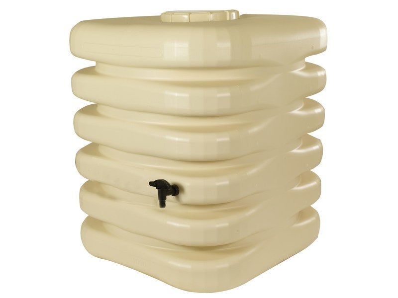 Récupérateur Eau De Pluie Design 1000 Litres Récupérateur d'eau aérien carré, 1000 litres, beige