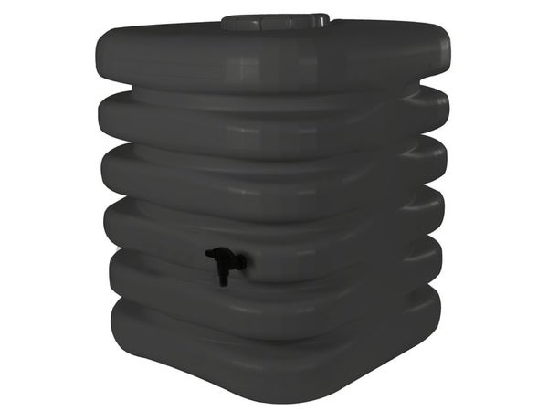 Récupérateur d'eau aérien carré, 1000 litres, anthracite