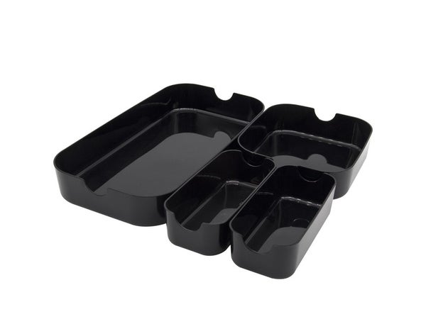 Organiseur H.5.3 x l.16.3 x P.30.2 cm plastique gris, Remix