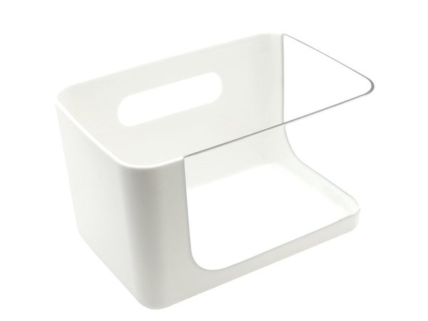 Boîte de rangement Nomade, H.10.7 x l.12 x P.10.7 cm, plastique blanc, Remix
