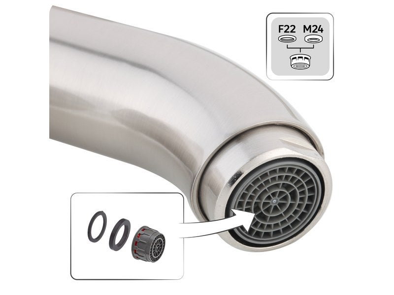 Mousseur robinet salle de bain, F22, eco , EQUATION