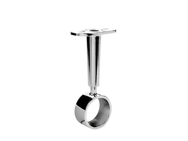 Lot de 1 support de barre de penderie D25 mm rond chrome 21.67 m