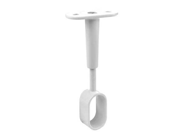 Lot de 1 support de barre de penderie D30 x 15 mm ovale blanc 21.72 m