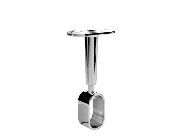 Lot de 1 support de barre de penderie D30 x 15 mm ovale chrome 21.58 m