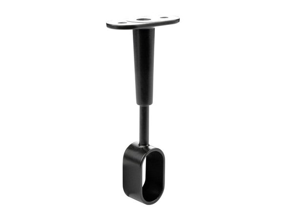 Lot de 1 support de barre de penderie D30 x 15 mm ovale noir 21.66 m