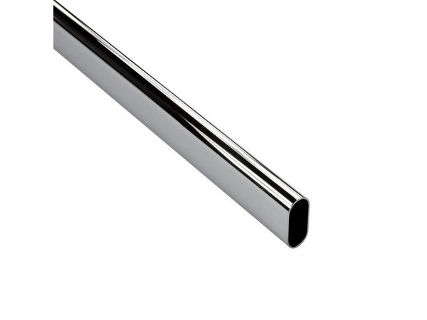 Barre de penderie gris H.3 x l.150 x P.1.5 cm