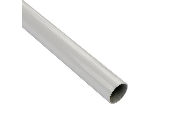 Barre de penderie blanc H.2.5 x l.100 x P.2.5 cm