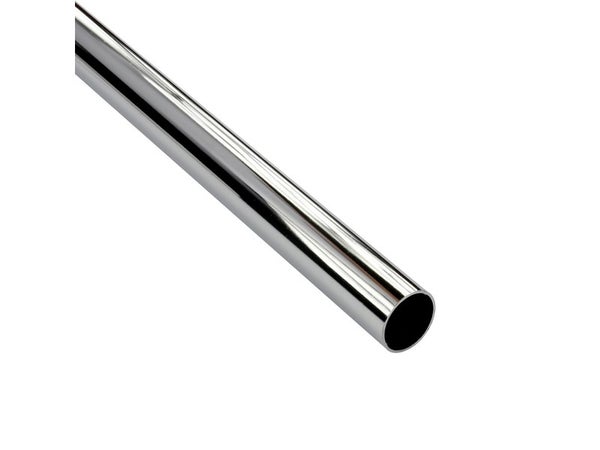 Barre de penderie gris H.2.5 x l.150 x P.2.5 cm