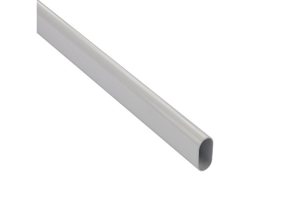 Barre de penderie blanc H.3 x l.150 x P.1.5 cm