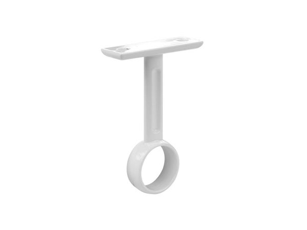 Support de barre de penderie rond, diam. 18 mm 45 m blanc