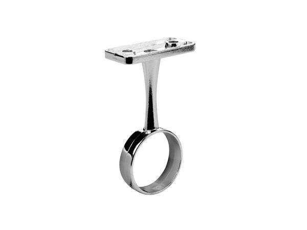 Lot de 1 support de barre de penderie D25 mm rond chrome 38 m