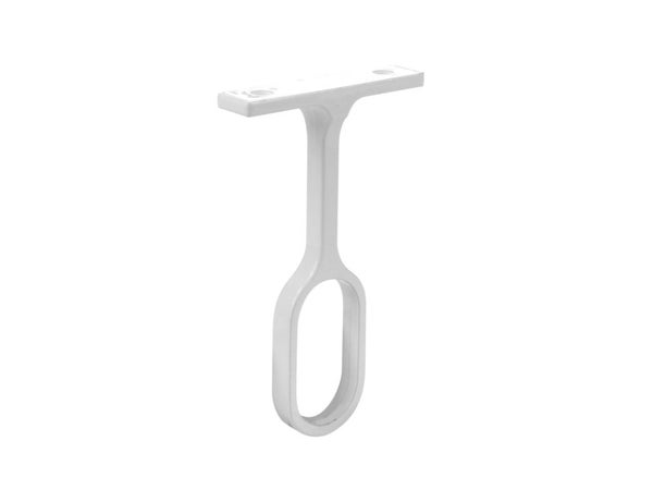 Lot de 1 support de barre de penderie D30 x 15 mm ovale blanc 46.22 m