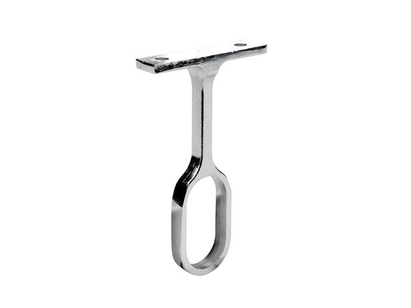 Lot de 1 support de barre de penderie D30 x 15 mm ovale chrome 45.83 m