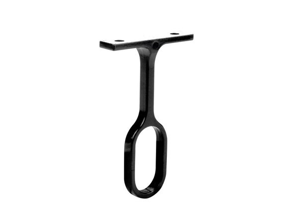 Lot de 1 support de barre de penderie D30 x 15 mm ovale noir 10.59 m