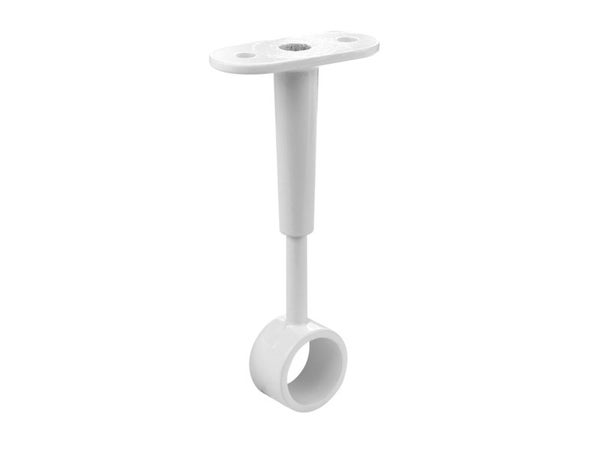 Lot de 1 support de barre de penderie D18 mm rond blanc 46.1 m