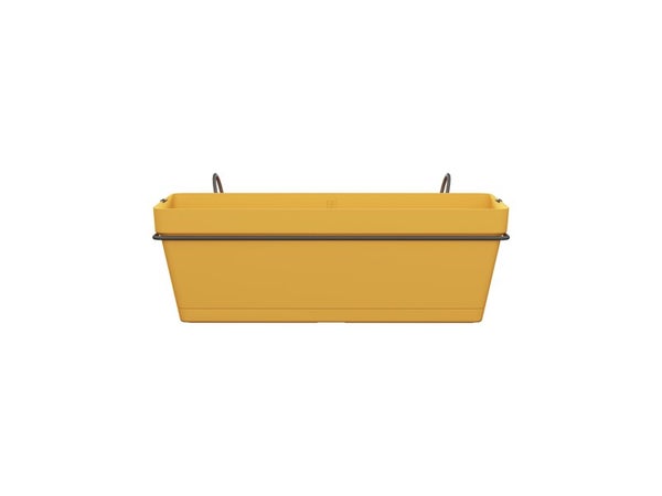 Jardinière et support plastique NATERIAL L.50 x l.49.97 x H.19.156 cm jaune