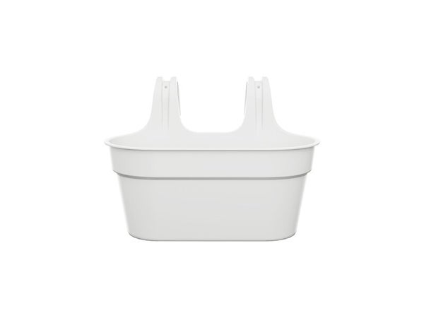 Jardinière balcon plastique NATERIAL L.35 x l.26.6 x H.24.8 cm blanc