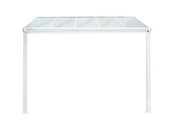 Pergola adossee DCB GARDEN Cielo-3x3-b aluminium blanc, 9.36 m?