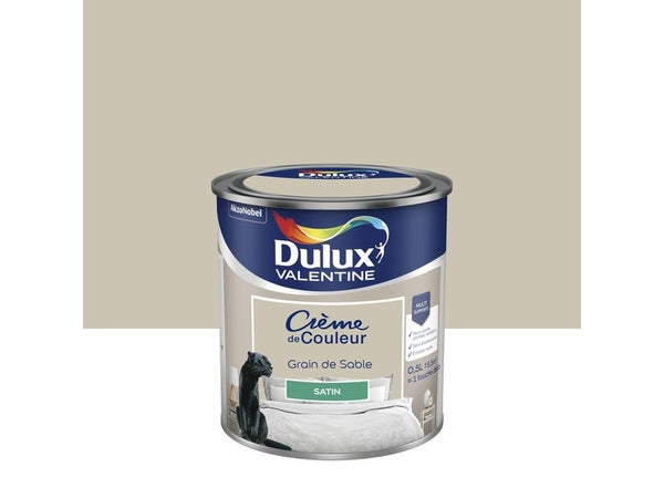 Peinture mur, boiserie et papier peint DULUX VALENTINE grain de sable satiné 0.5L