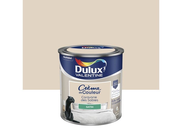 Peinture mur, boiserie et papier peint DULUX VALENTINE caravane des sables satiné 0.5L