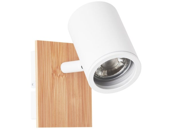 Spot salle de bain, nature, metal blanc GU10 max 20 W, BRILLIANT Soha